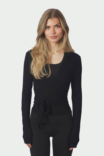 Nia Jersey Wrap Black - 165501 Thumbnail