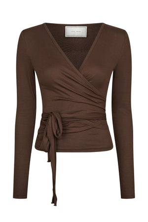 Nia Jersey Wrap Chocolate Brown - 165501