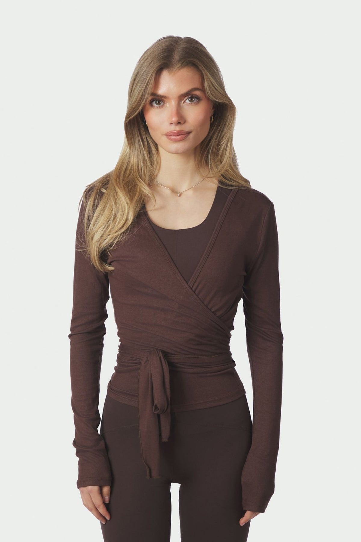 Nia Jersey Wrap Chocolate Brown - 165501