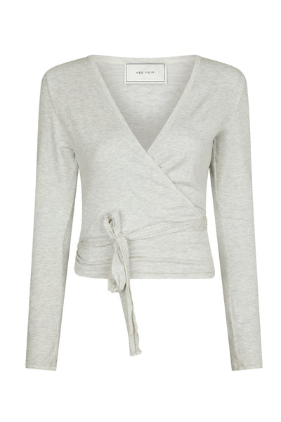 Nia Jersey Wrap Light Grey Melange - 165501 Thumbnail