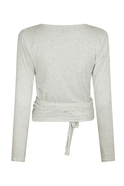 Nia Jersey Wrap Light Grey Melange - 165501 Thumbnail