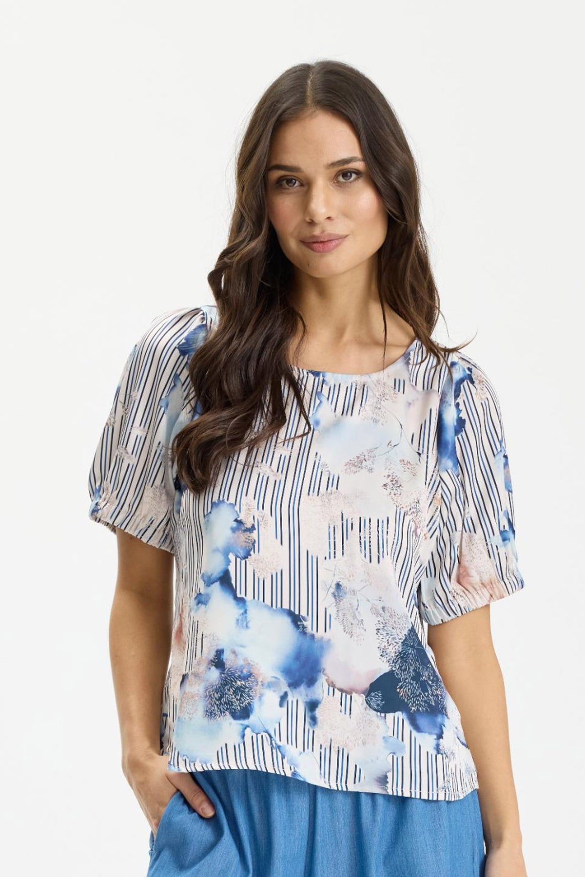 Nicola blouse Blue - 17042