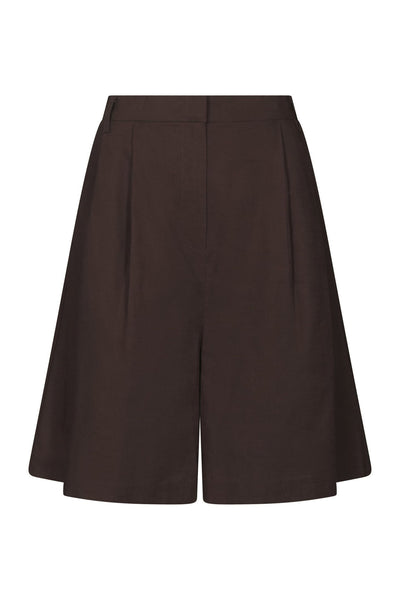 Nika Linen Shorts Dark brown - 168253 Thumbnail