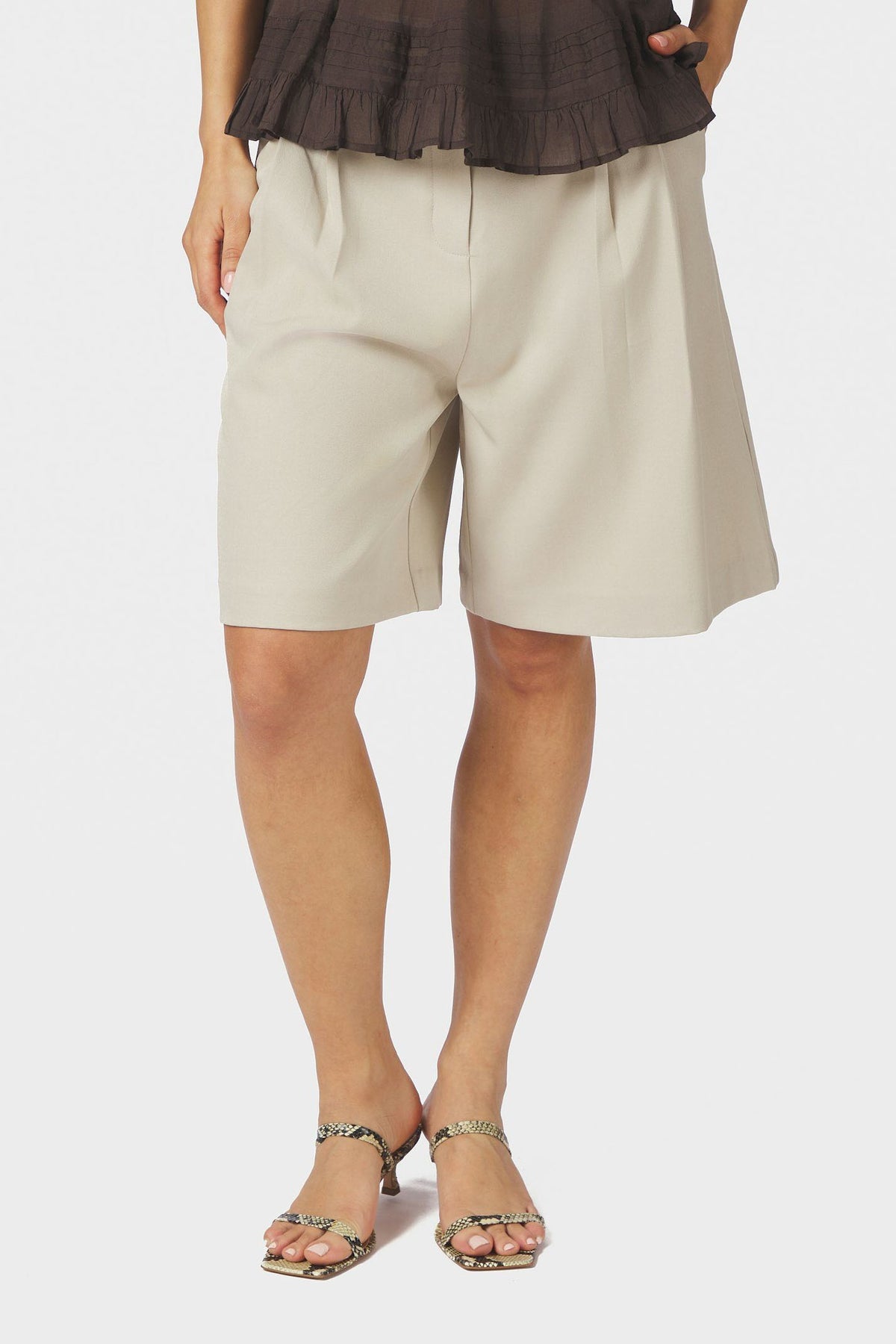 Nika Structure Shorts Creme - 164538