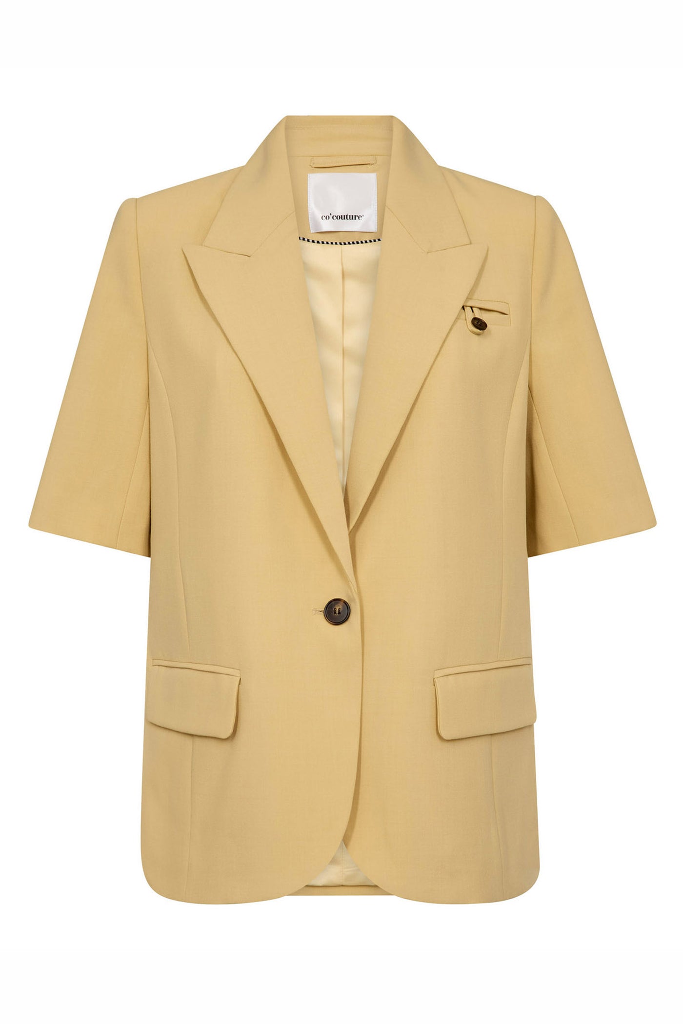 NilanCC Fitted SS Blazer 171-PaleYellow - 40026