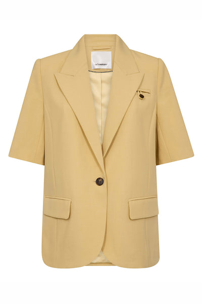NilanCC Fitted SS Blazer 171-PaleYellow - 40026 Thumbnail