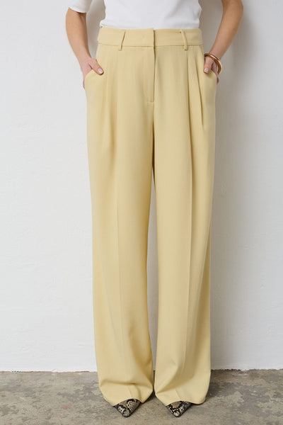 NilanCC Pleat LLPant 171-PaleYellow - 41061 Thumbnail