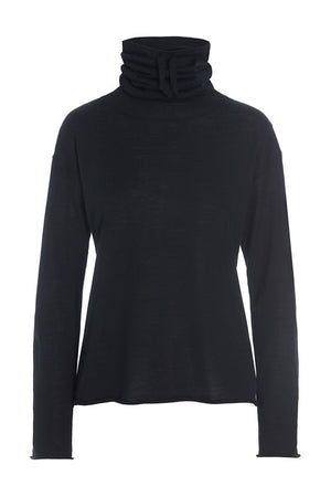 Nisu højhalset bluse Black - 257-1076-5450