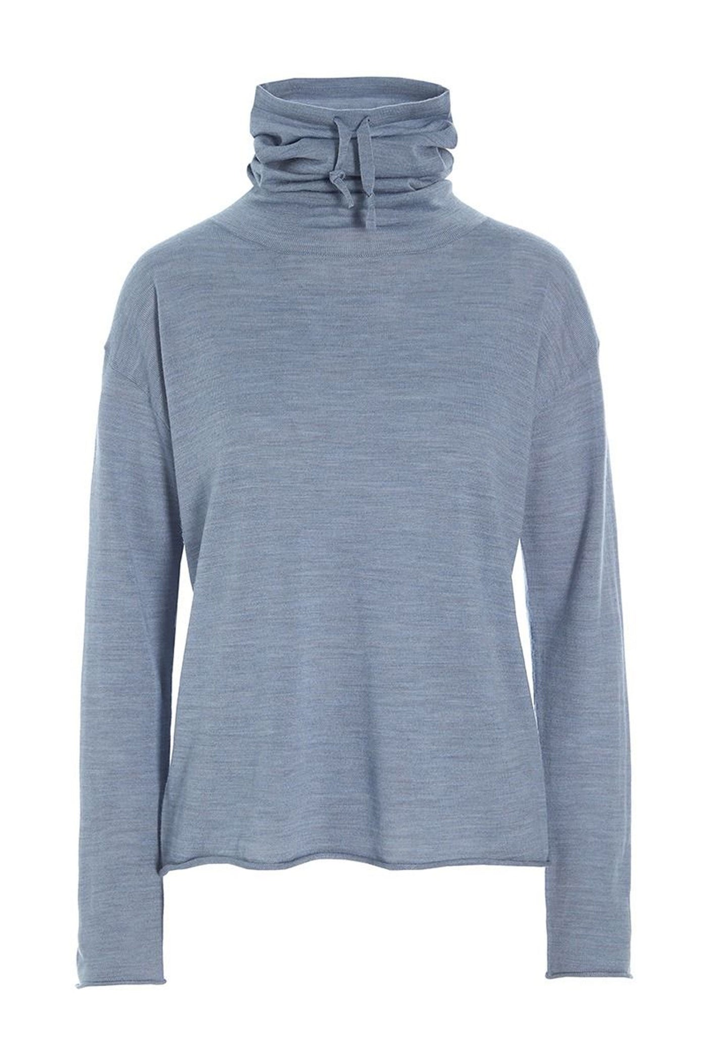 Nisu højhalset bluse Steel Blue - 257-1076-5450