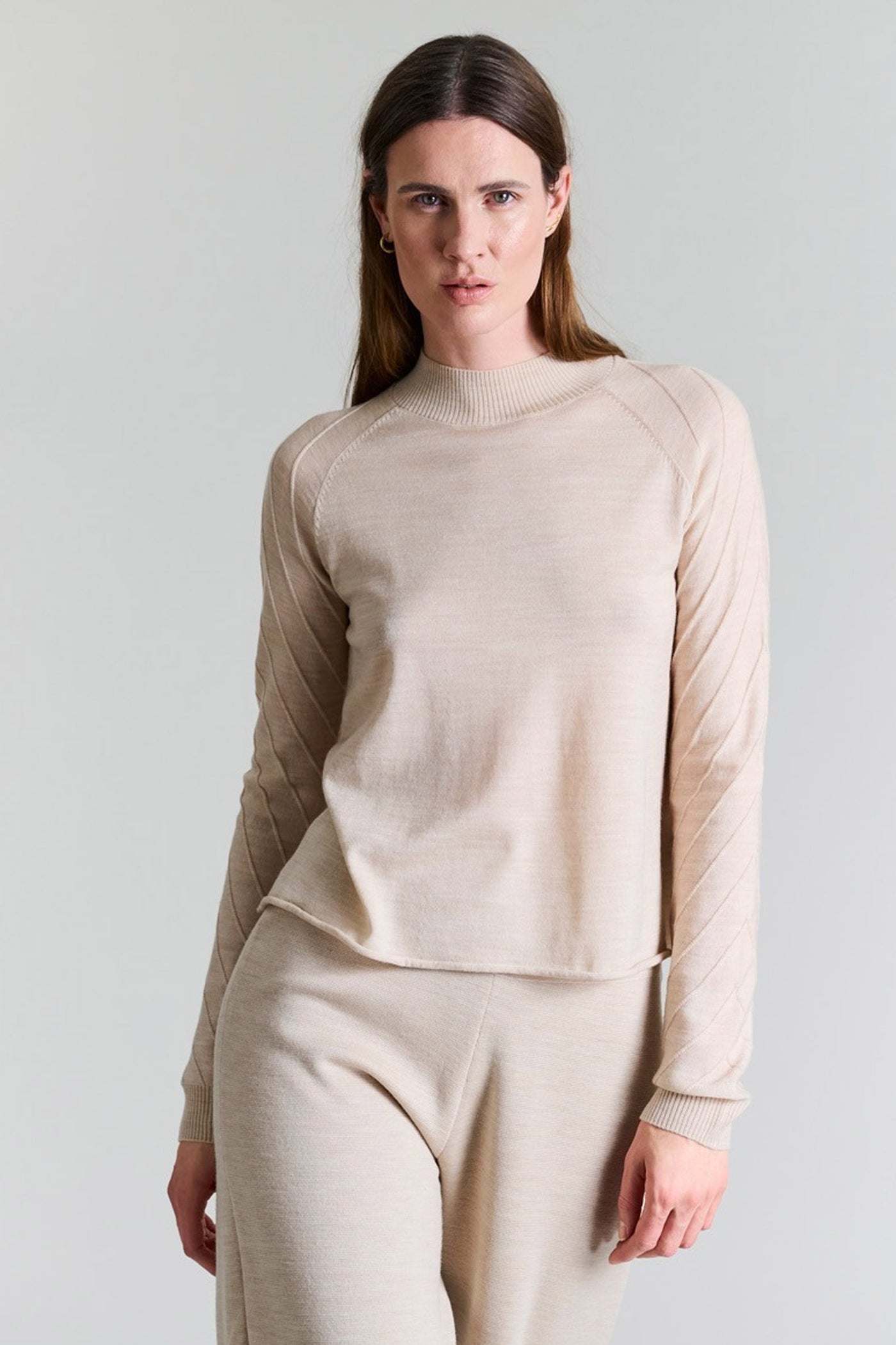 Nisu strikbluse IVORY - 257-1076-5448