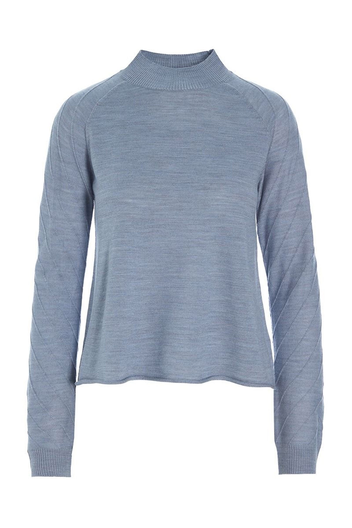 Nisu strikbluse Steel Blue - 257-1076-5448