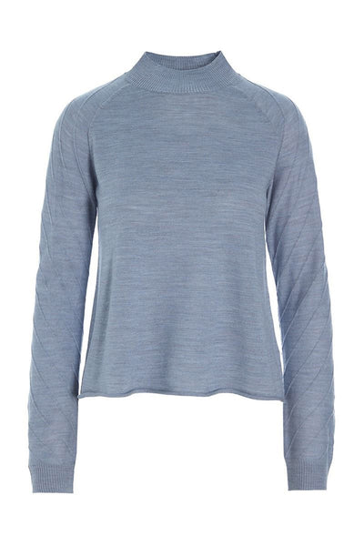 Nisu strikbluse Steel Blue - 257-1076-5448 Thumbnail