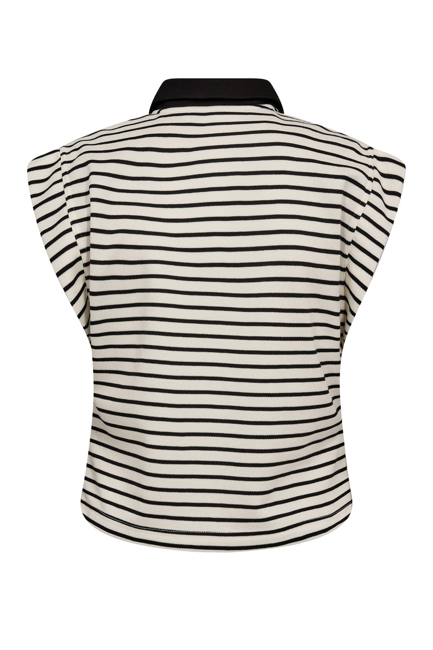 NormaCC Stripe Polo Top 96-Black - 43024