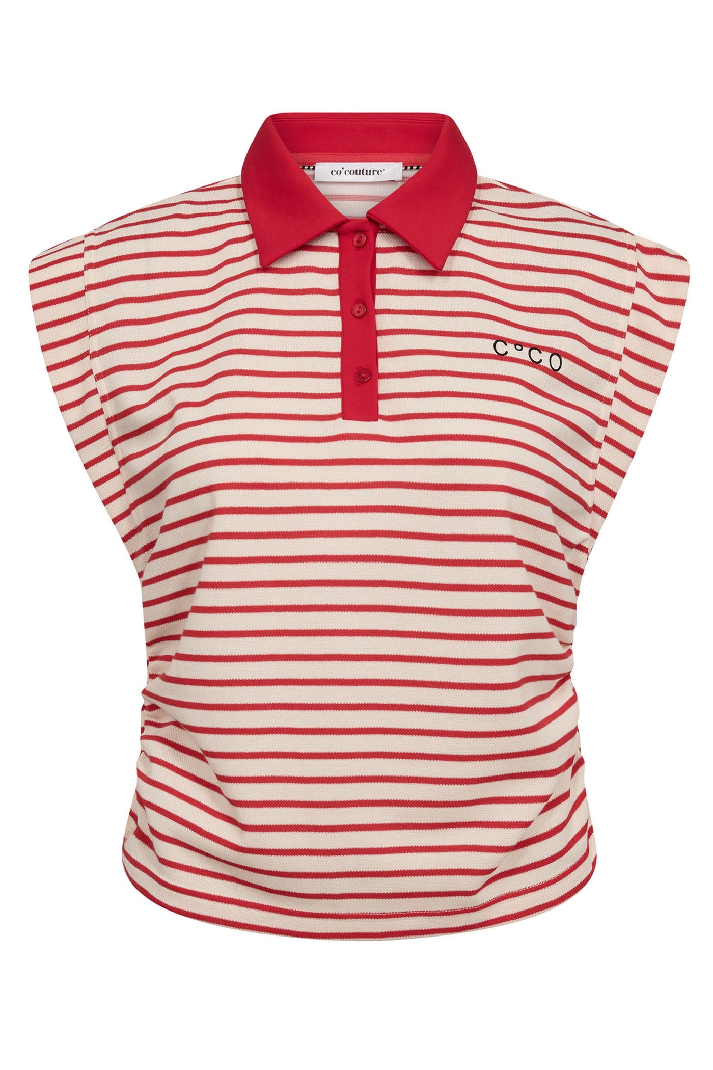 NormaCC Stripe Polo Top 66-Flame - 43024