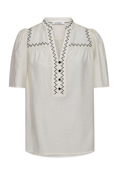 NotisCC SS Blouse 11-Off white - 45064 Thumbnail