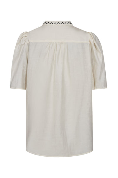 NotisCC SS Blouse 11-Off white - 45064 Thumbnail