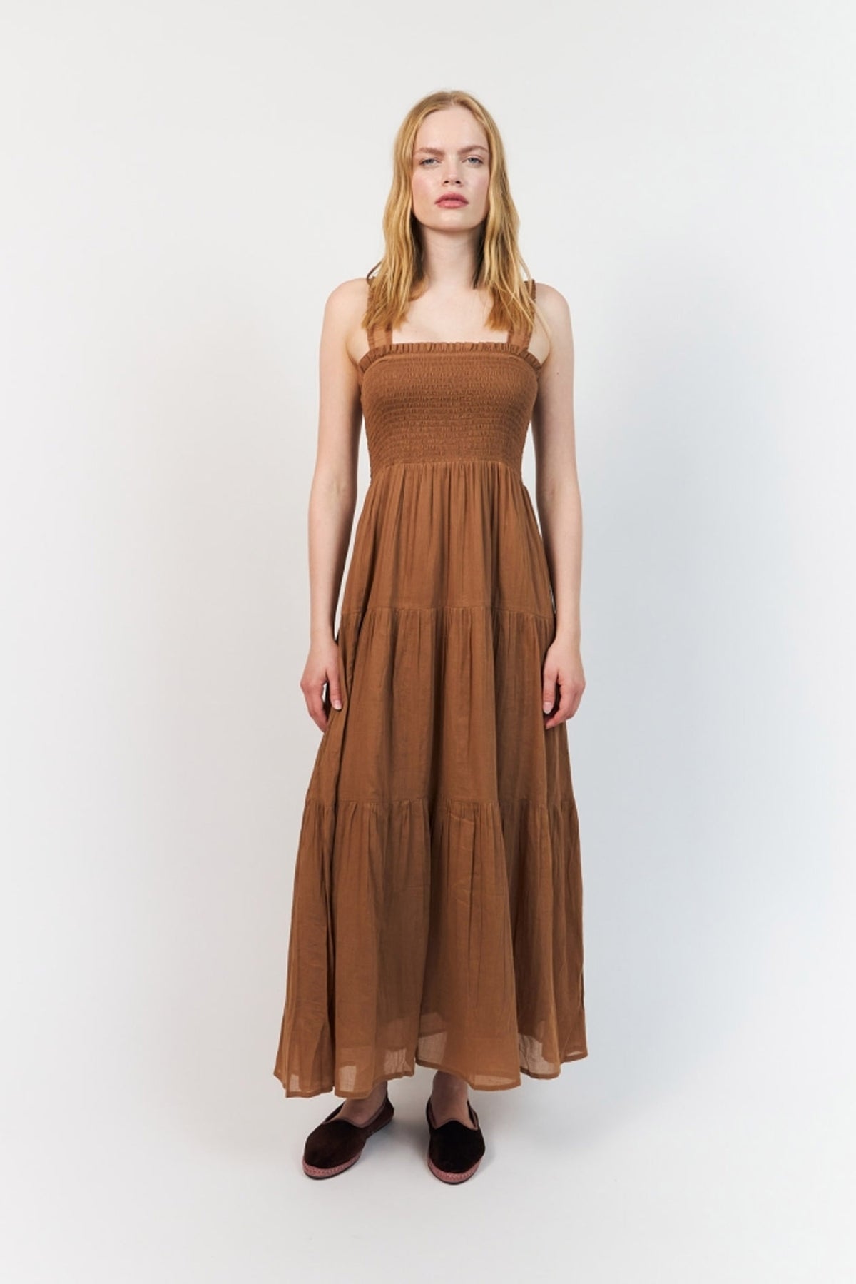 Nudall Maxi Dress Sl CAMEL - 26263-3019