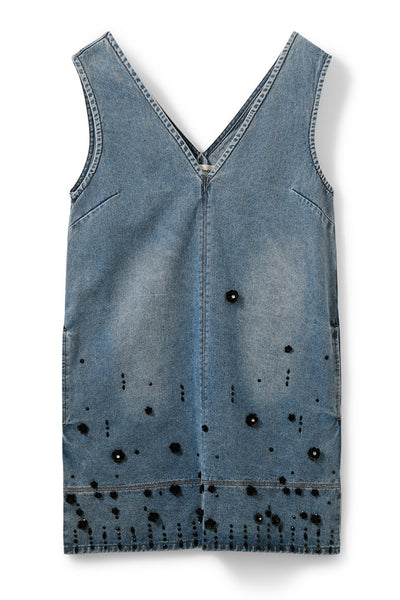 OLYMPESW SHORT DENIM DRESS 5002 Denim blue - S261321 Thumbnail