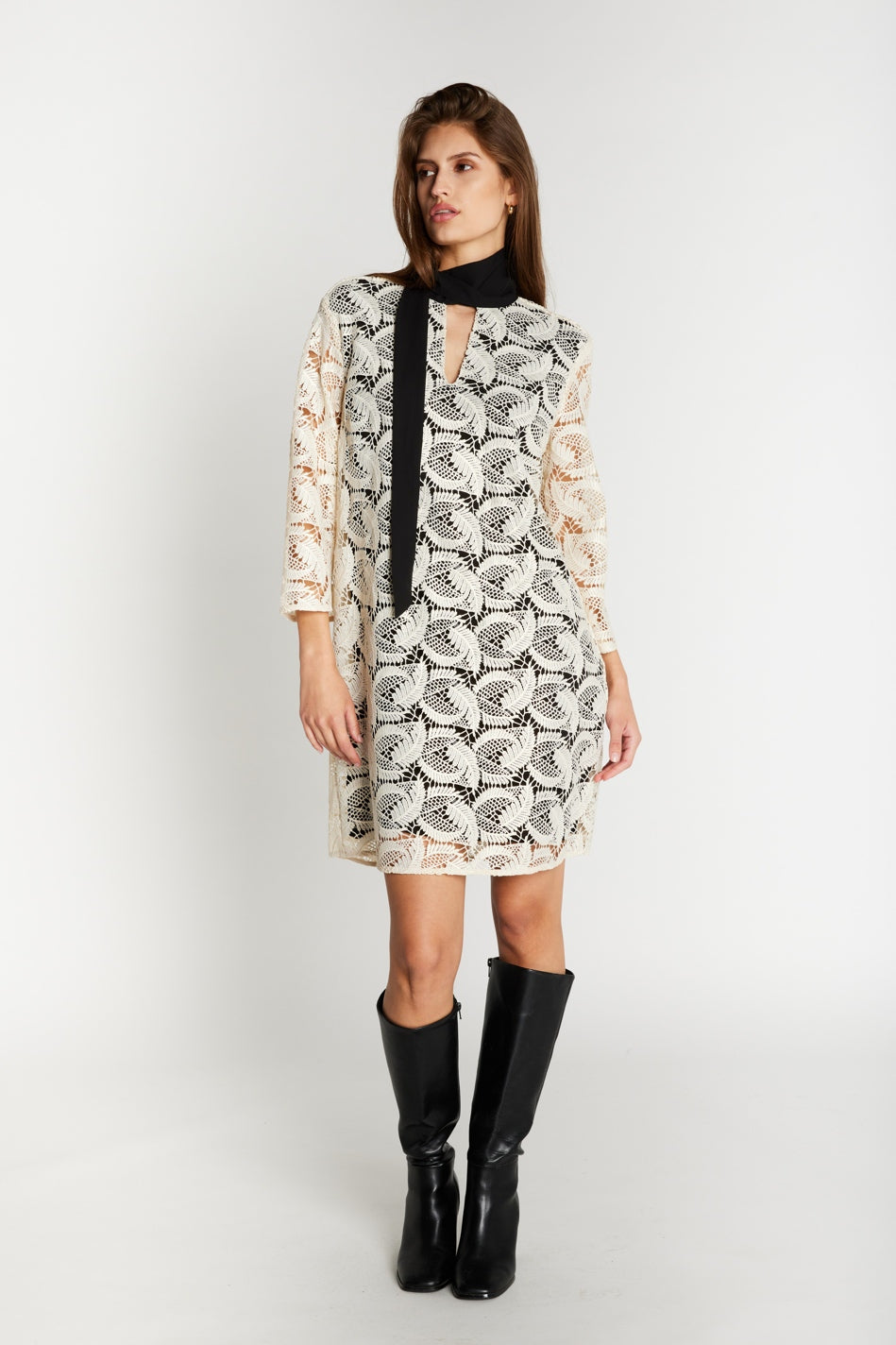OenoBBAuriel dress Snow White / Gold - BBW5115