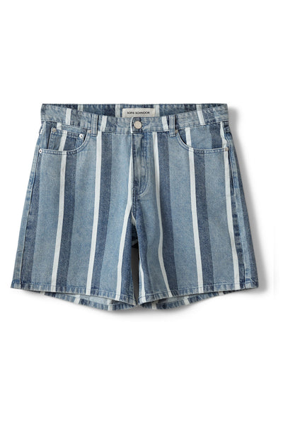 OZILASW STRIPED DENIM SHORTS 5123 Blue denim Stripe - S262271 Thumbnail