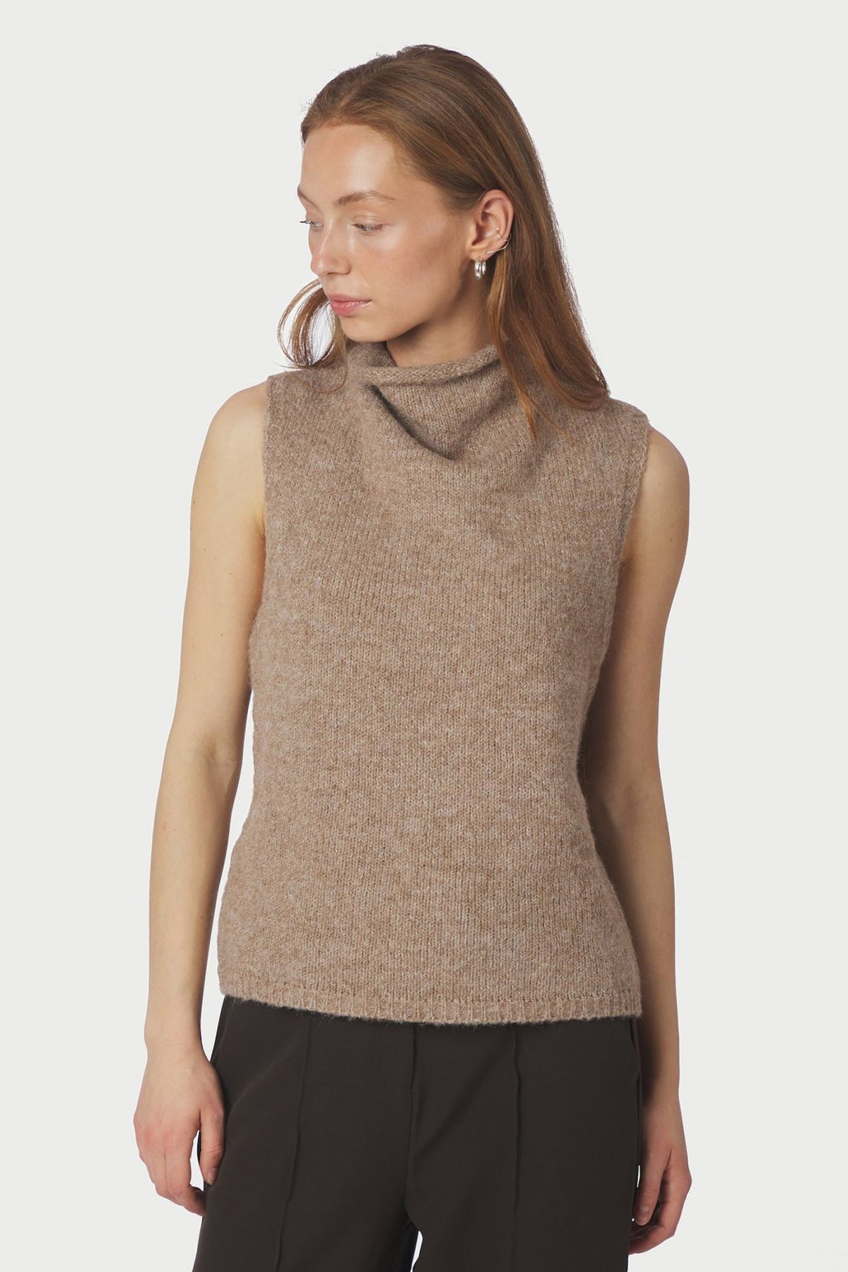 Odelia Knit Top Dark Sand - 161753