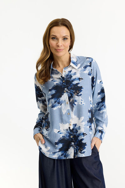Ofelia shirt Blue - 16959 Thumbnail