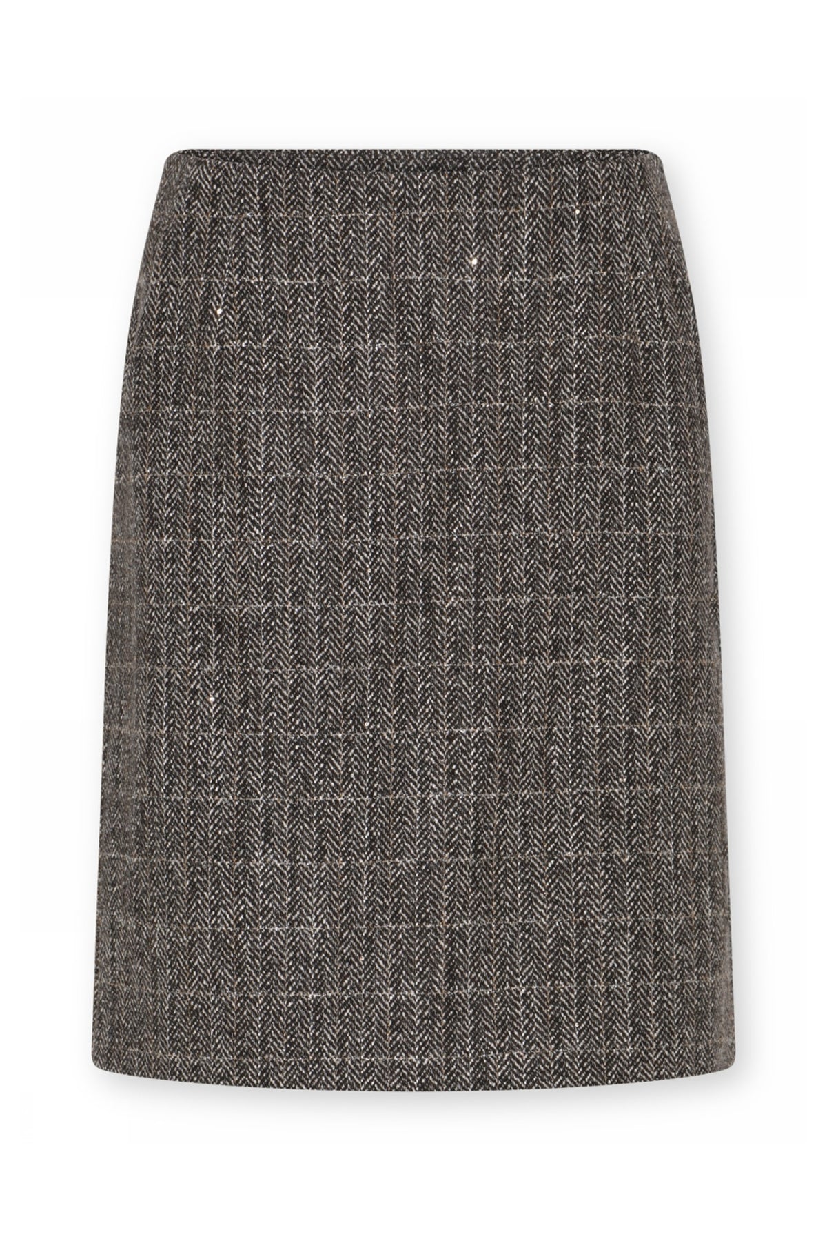 Olivia, high waist short skirt 92988-Chocolate - 59556/6997