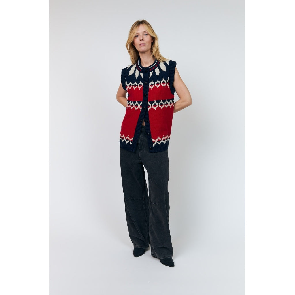 CleoLL Knit Vest SL 30 Red - 26407-5019