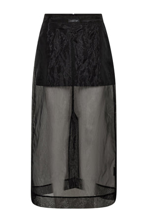 Organza Pencil Skirt Black - HL10638