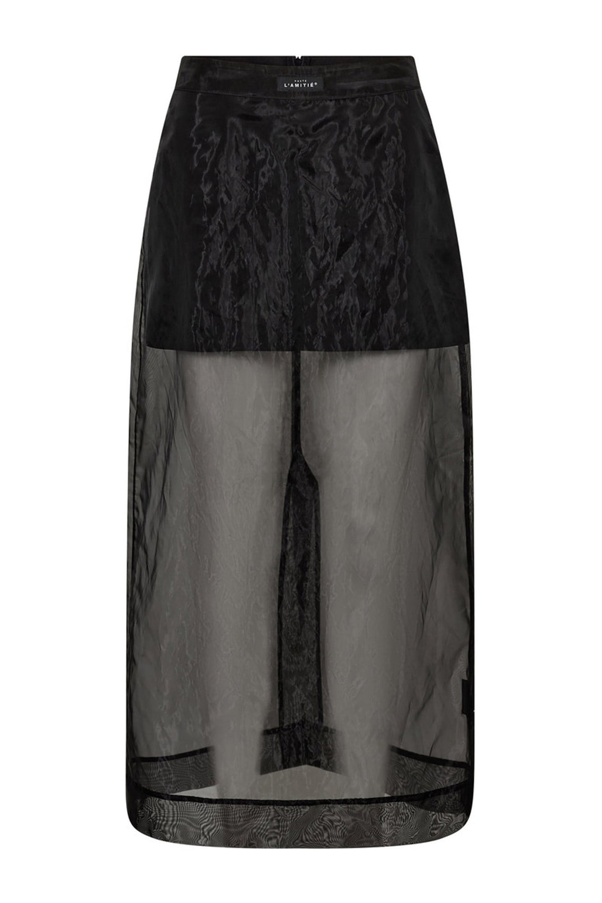 Organza Pencil Skirt Black - HL10638