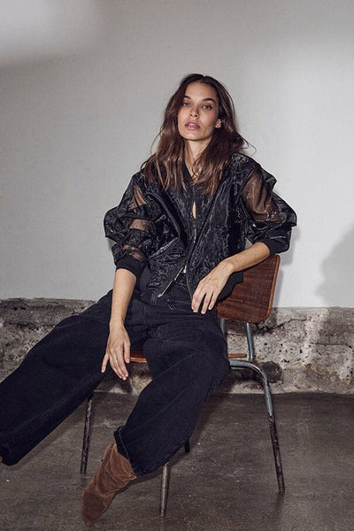 Organza Bomber Black - HL10660 Thumbnail
