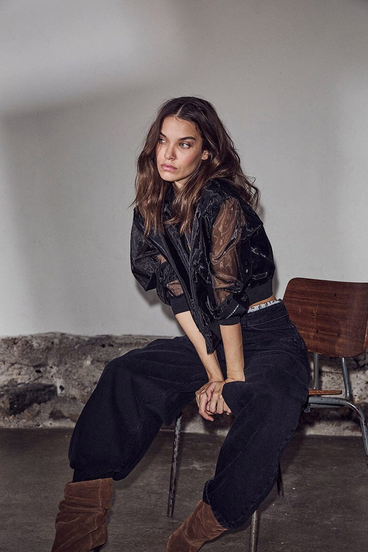 Organza Bomber Black - HL10660