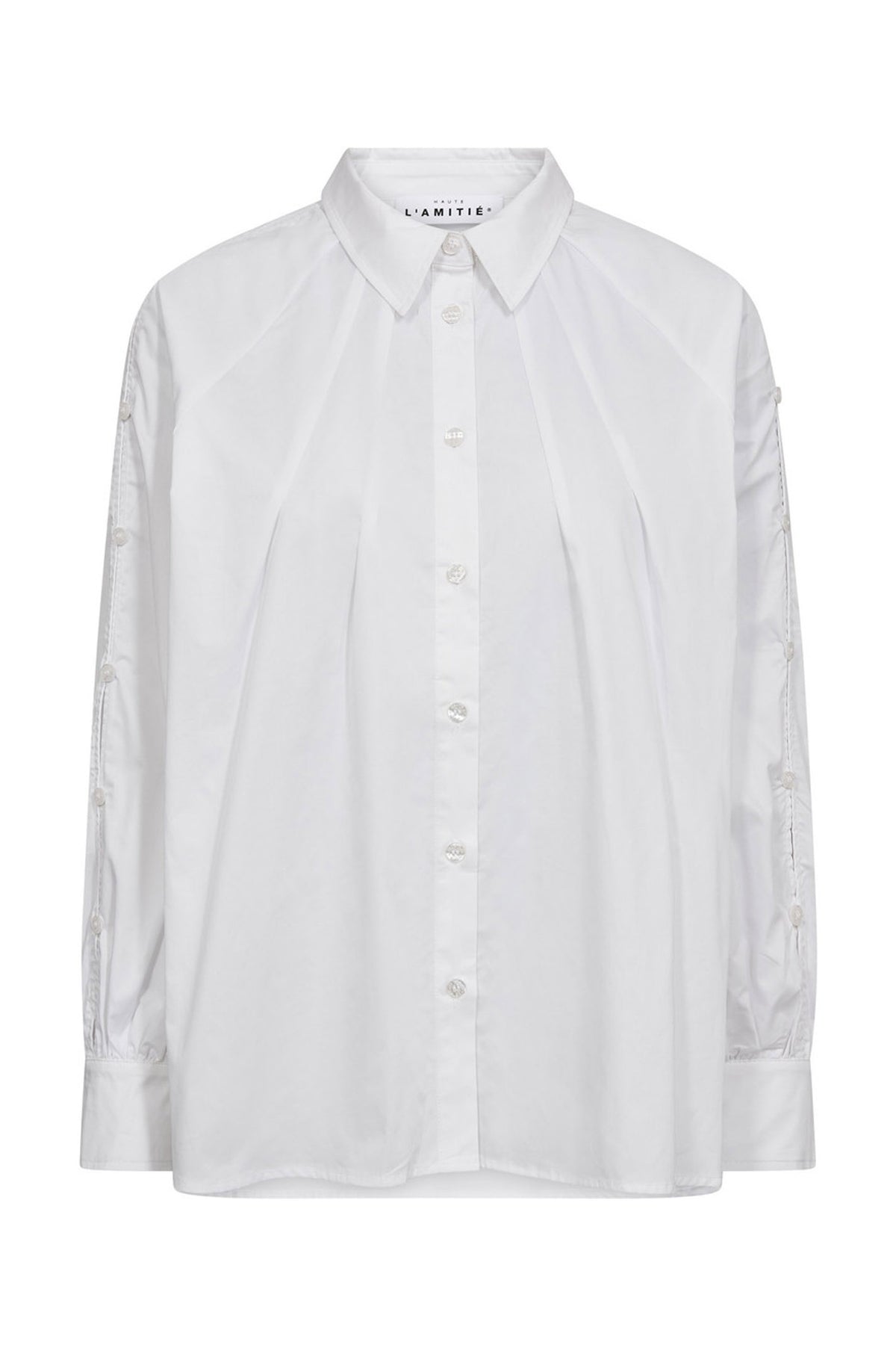 Ori Button Deco Shirt White - HL10394