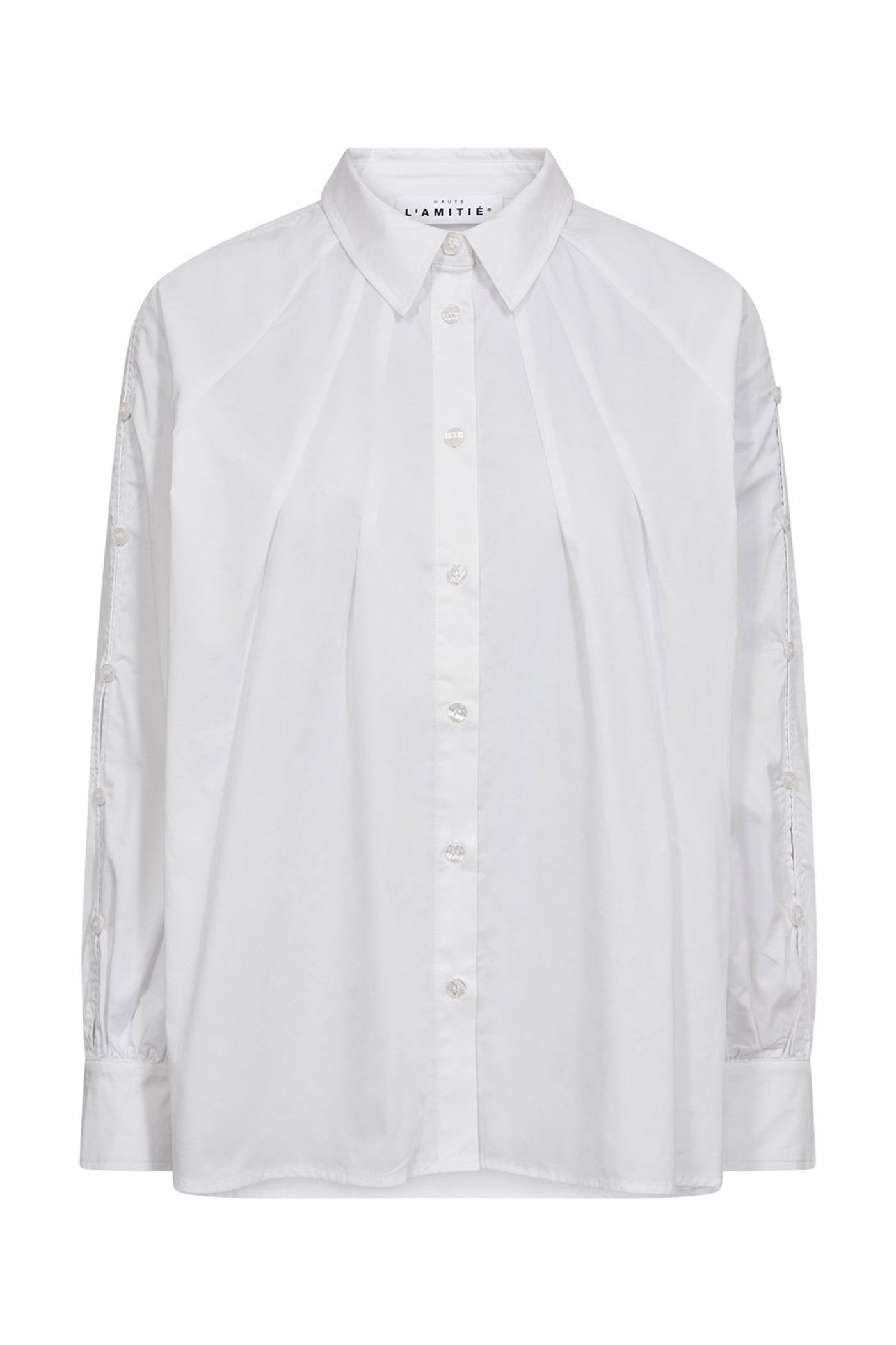 Ori Button Deco Shirt White - HL10394