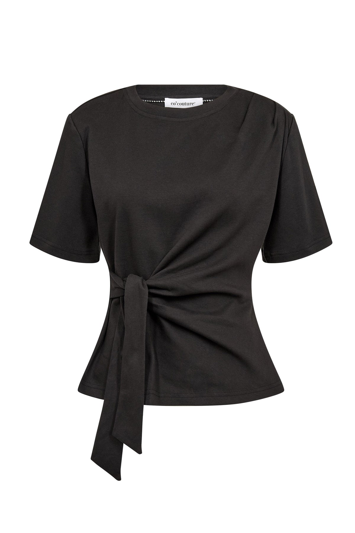 OrianeCC Pleat Tie Tee 65001-Black - 500096