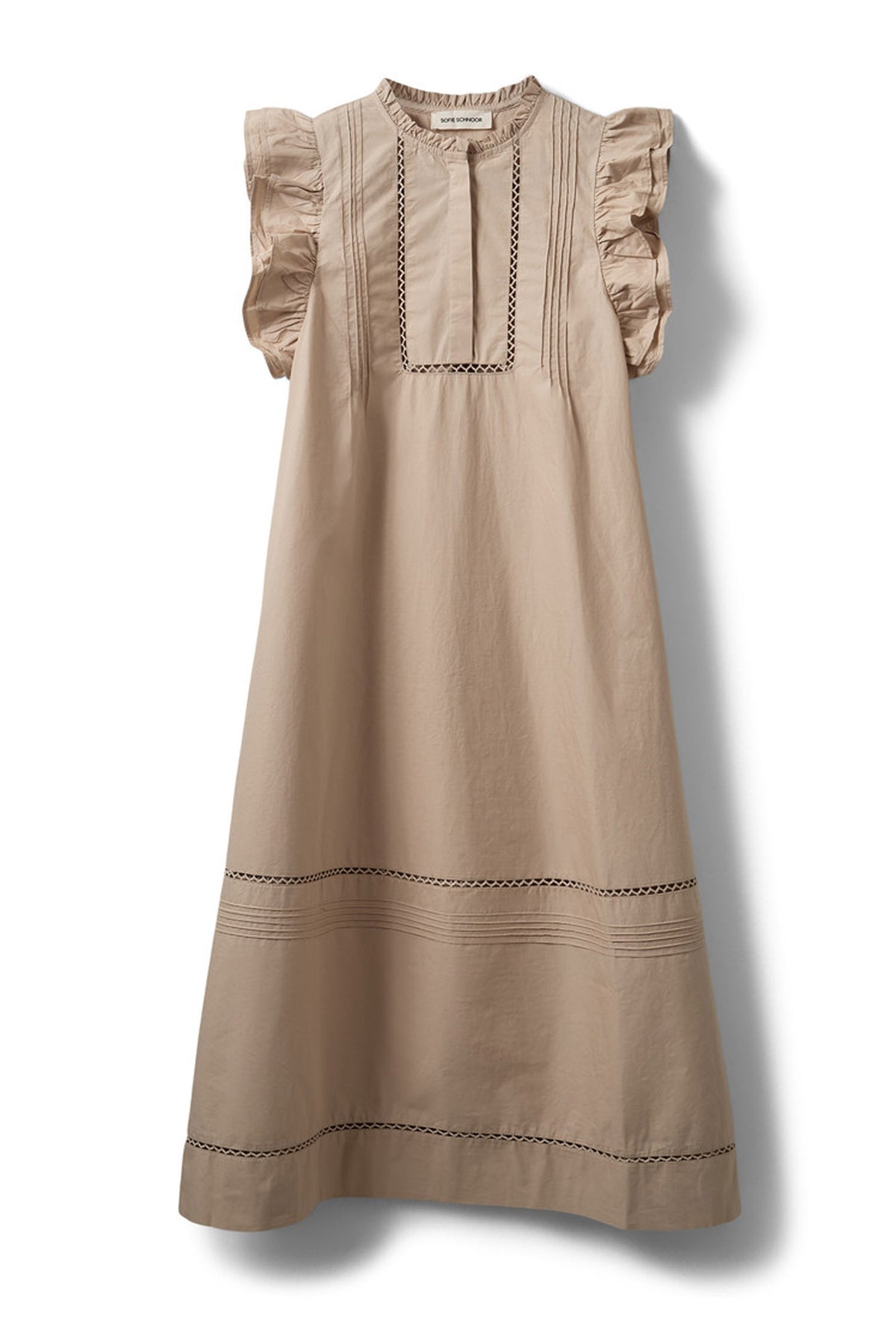 Otaniasw Frill Cotton Dress Feather Gray - S262147