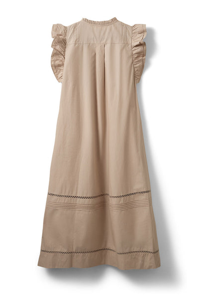 Otaniasw Frill Cotton Dress Feather Gray - S262147 Thumbnail