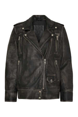 Oversized Biker Grey w. Silver acc. - 11297