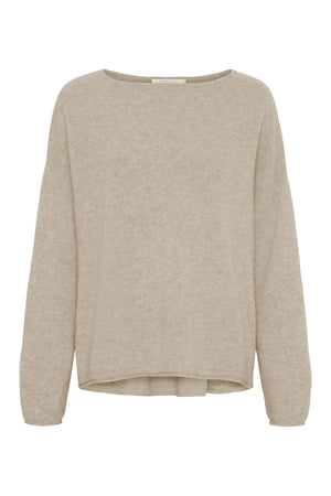 Oversized Pure Cashmere Blouse BEIGE MELANGE - 500082