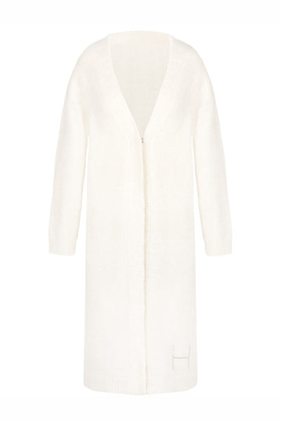 PERNILLE Long Cardigan 0003 White Alyssum - 2610120678 Thumbnail