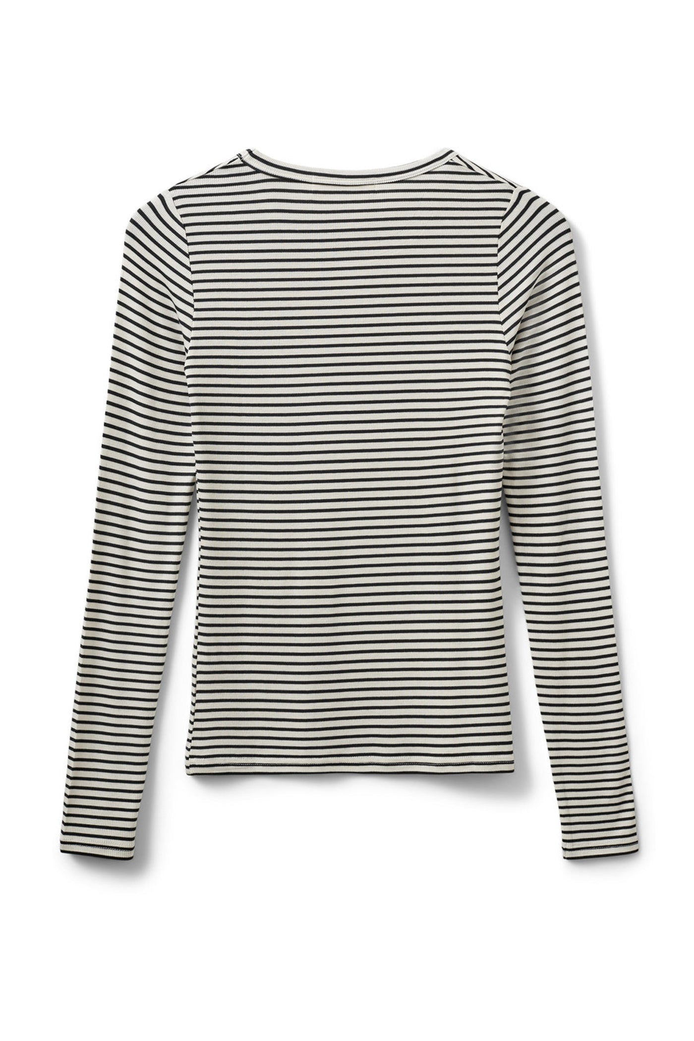PETRICIASW STRIPE T-SHIRT LONG 1017 Black striped - SNOS704
