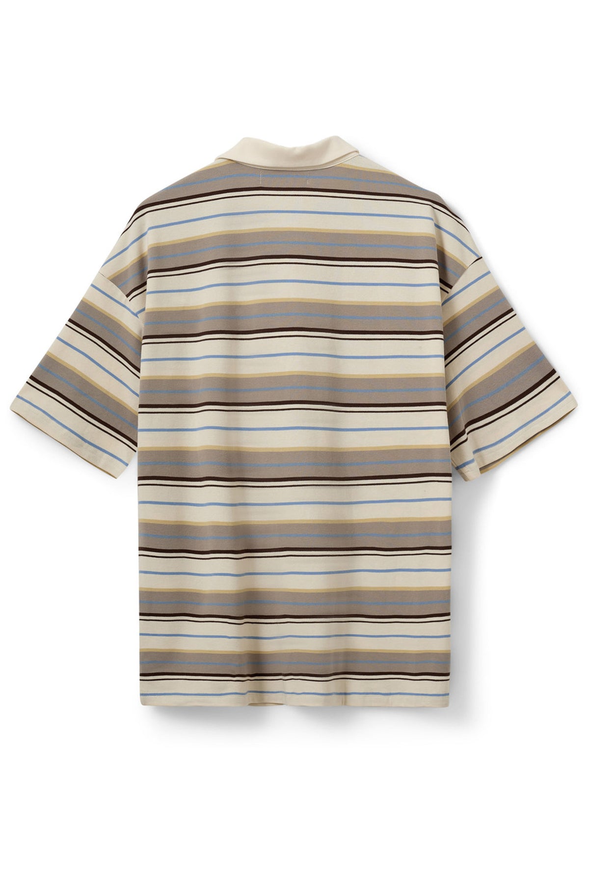 PILSW OVERSIZE STRIPED POLO SH 0140 Off White Striped - S261515