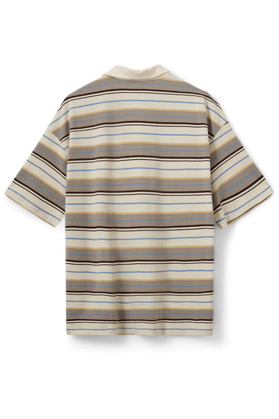 PILSW OVERSIZE STRIPED POLO SH 0140 Off White Striped - S261515 Thumbnail