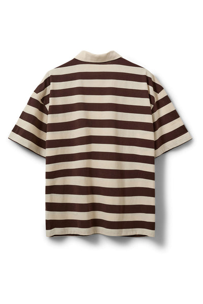 PILSW OVERSIZE STRIPED POLO SH 0140 Off White Striped - S262250 Thumbnail