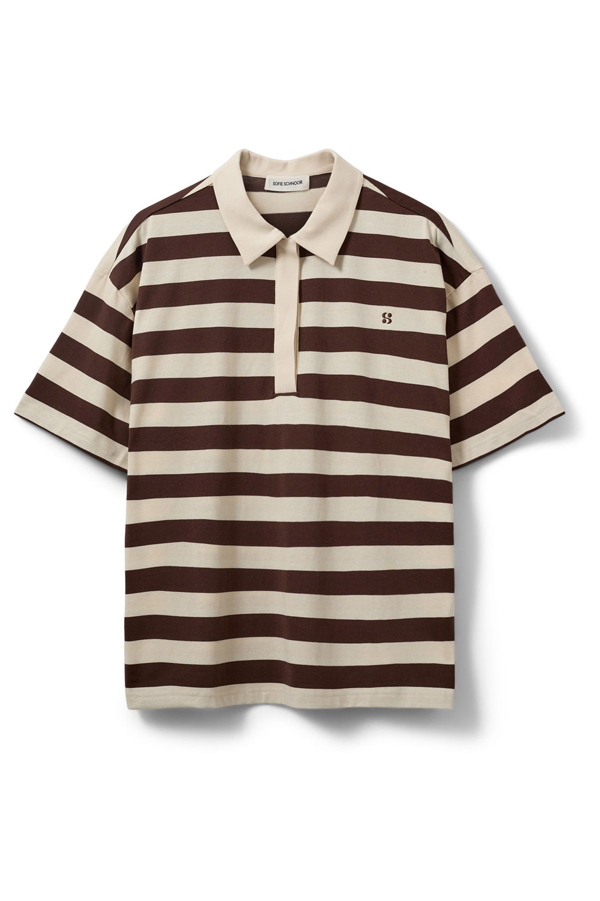 PILSW OVERSIZE STRIPED POLO SH 0140 Off White Striped - S262250