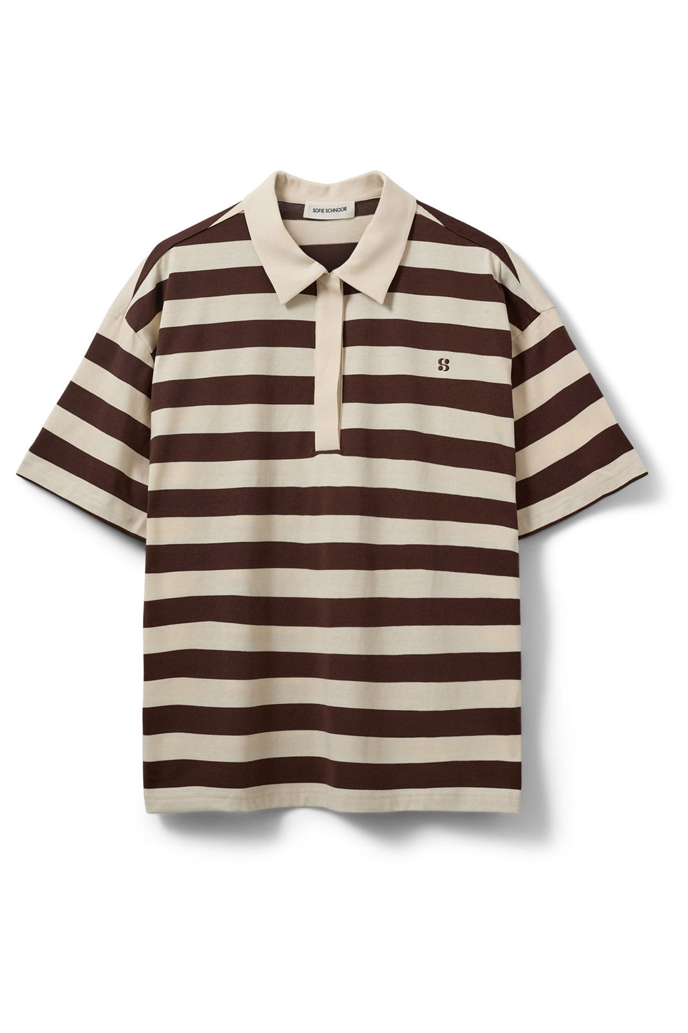 PILSW OVERSIZE STRIPED POLO SH 0140 Off White Striped - S262250