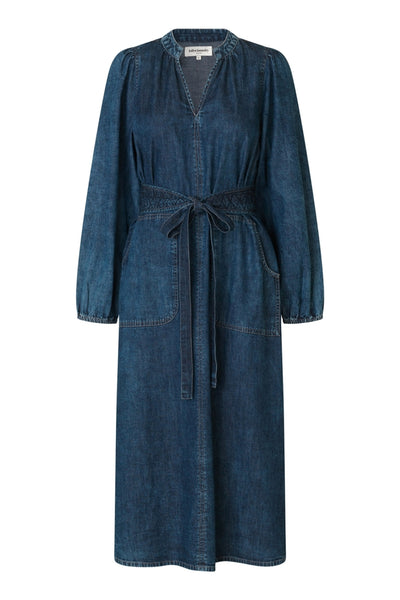 ParisLL Midi Dress LS 20 Blue - 25421-3027 Thumbnail