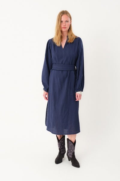 ParisLL Midi Dress LS 80 Stripe - 25442-3025 Thumbnail