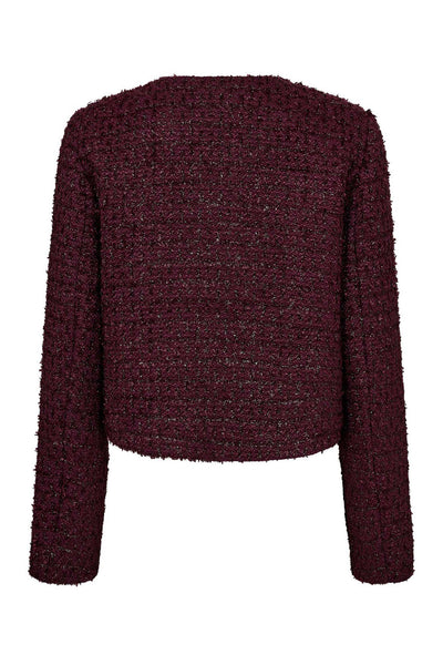 PeachCC Boucle Jacket 67-Plum - 30357 Thumbnail
