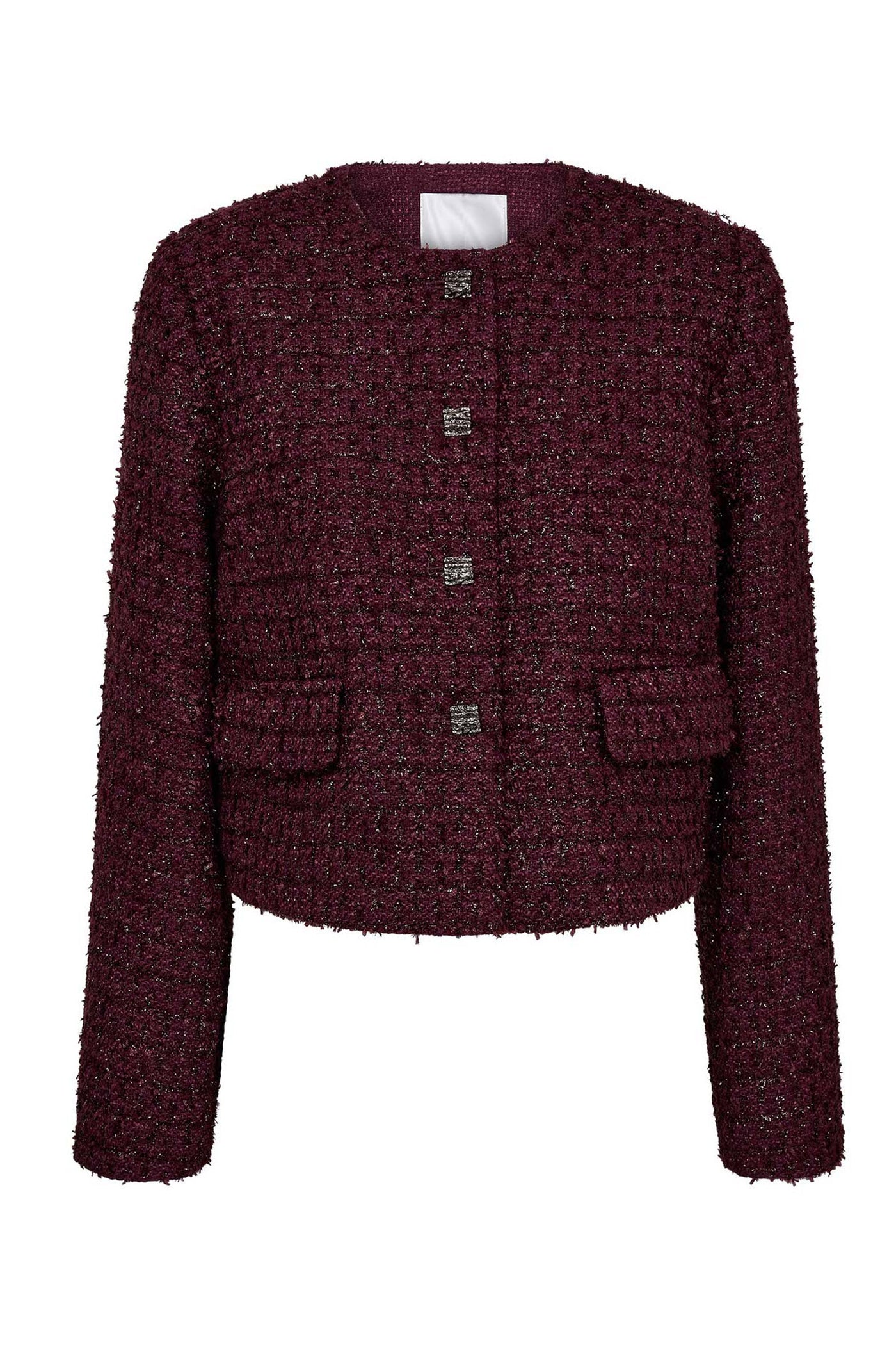 PeachCC Boucle Jacket 67-Plum - 30357